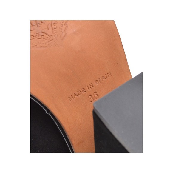 Free People See Ya There Black Suede Strap Sandals 36 - Picture 7 of 7